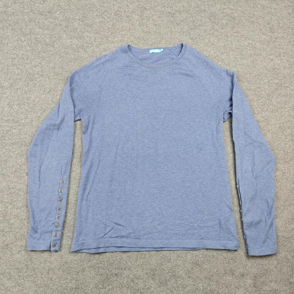 J. McLaughlin Sweater Womens Small Blue Crew Neck Raglan Sleeve Pullover